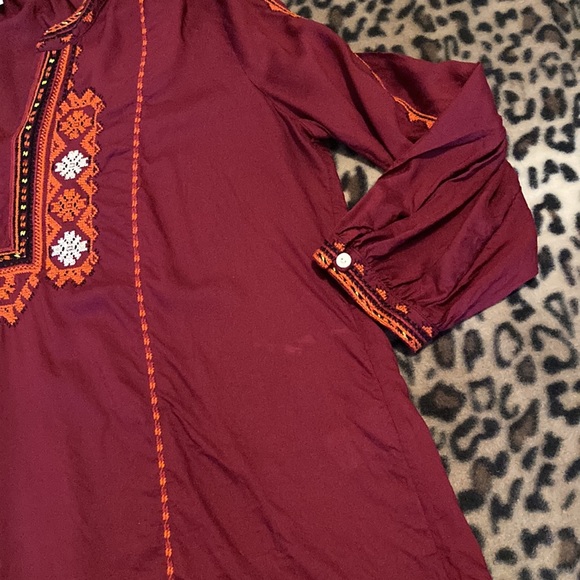 2 for $13 LUCKY BRAND Shirt V-Neck Women's Size M Bohemian Top Lucky Brand Boho - Picture 10 of 11